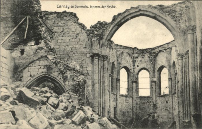 Cernay-en-Dormois Kirche Zerstörung