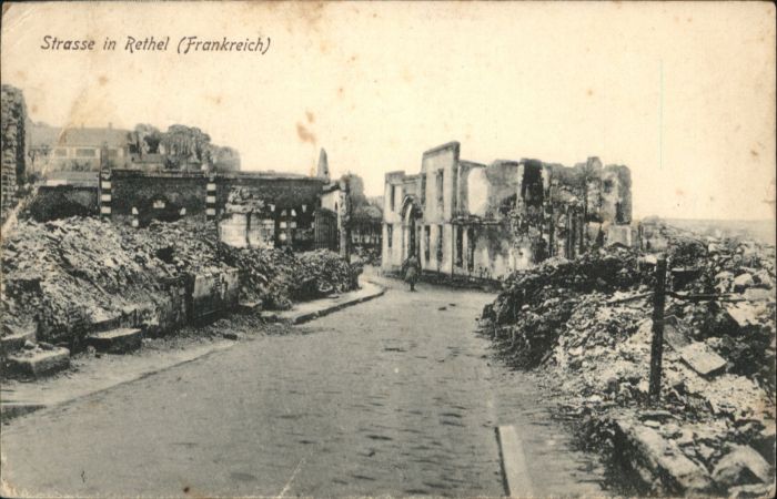 Rethel Ardennes Rethel Strasse Zerstörung