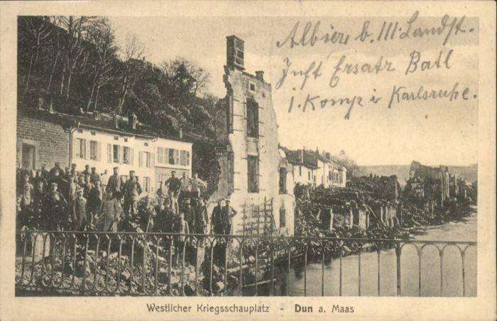 Dun-sur-Meuse Dun Maas Zerstörung