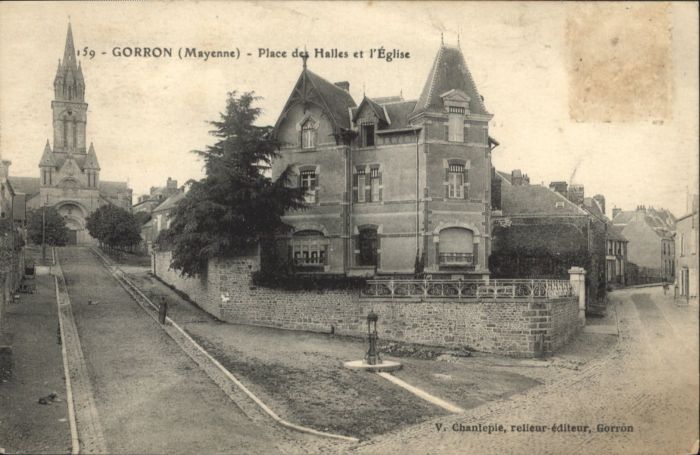 Gorron Mayenne Place Halles Eglise Kirche