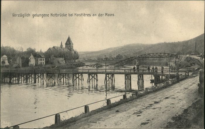 Hastiere Meuse Notbrücke