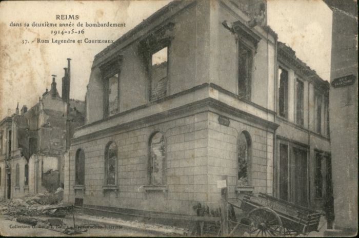 Reims Champagne Ardenne Reims Rue Legendre Rue Courmeaux Zerstö