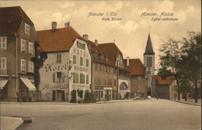 Munster Haut Rhin Elsass Münster_Elsass Munster Alsace Kirche Eg