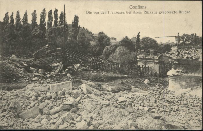 Conflans-Sainte-Honorine Brücke Zerstörung x