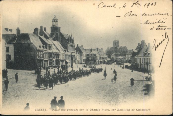 Cassel Kassel Cassel Troupes Grande Place 16 e Batail