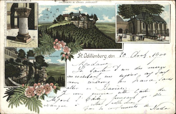 St Odilienberg Klosterkirche Kapelle Litho