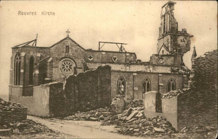 Rouvres Kirche Zerstörung