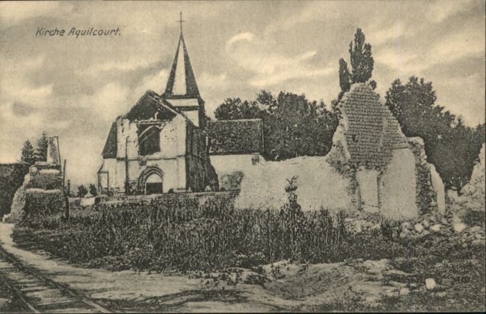 Aguilcourt Aquilcourt Kirche Zerstörung