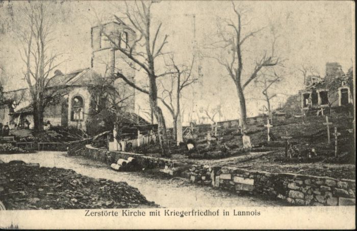 Lannois Kirche Friedhof Zerstörung
