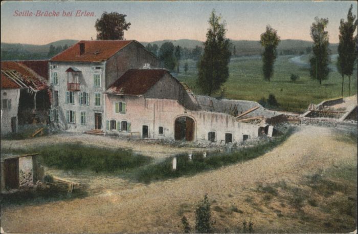 Aulnois-sur-Seille Erlen Seille-Brücke Zerstörung *