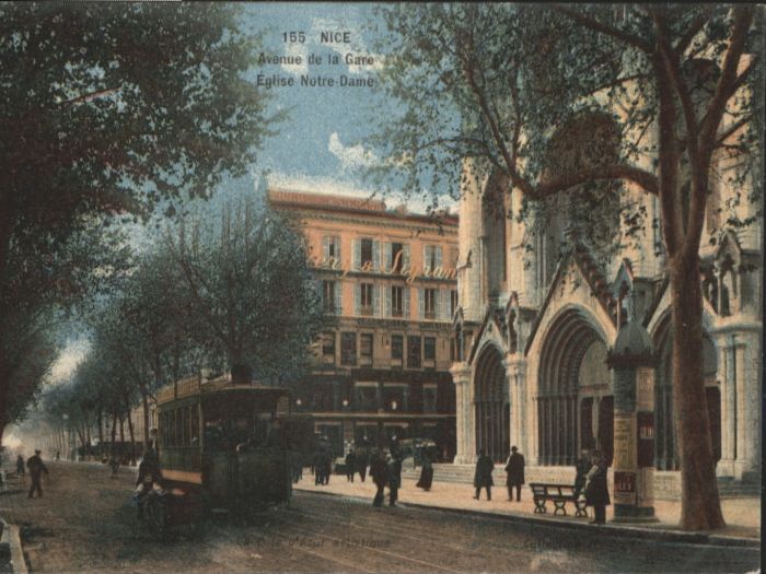 Nice Alpes Maritimes Nice Strassenbahn Avenue Gare Eglise No