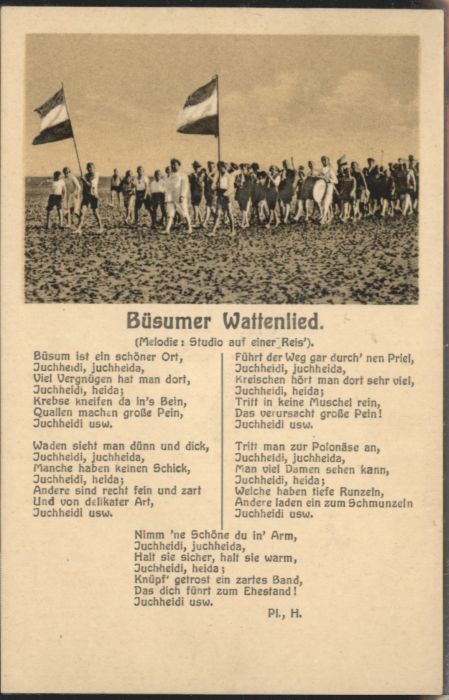 Buesum Nordseebad Büsum Wattenlied