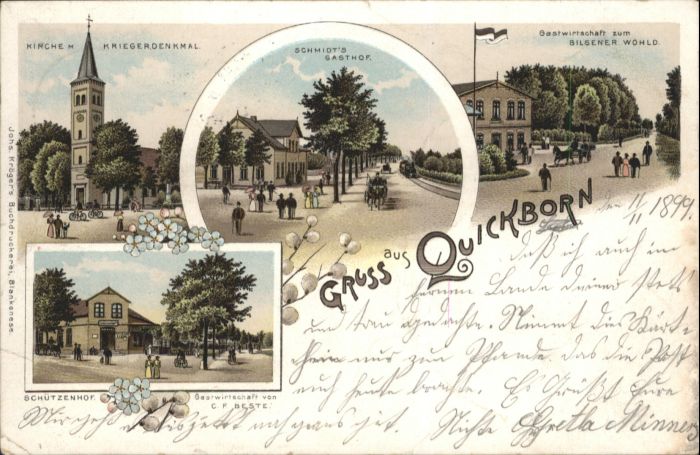 Quickborn Pinneberg Quickborn Schmidt Gasthof Kirche Gastwi