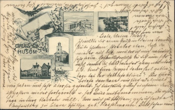 Husum Nordfriesland Husum Kirche Rathaus