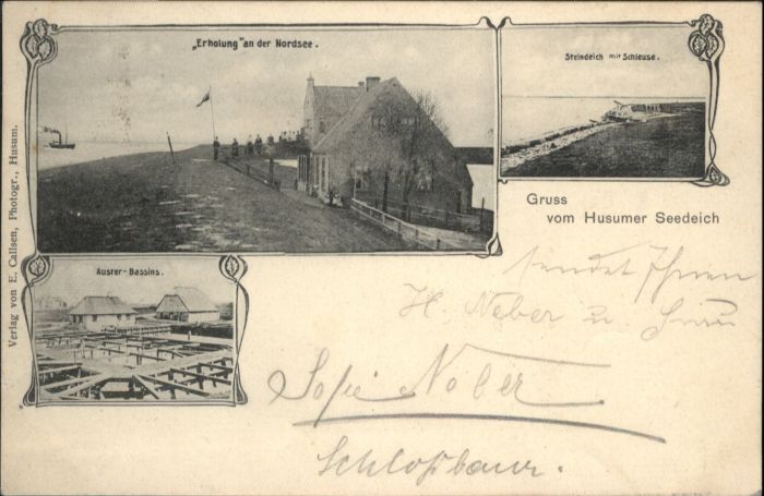 Husum Nordfriesland Husum Steindeich Schleuse Auster-Bassin