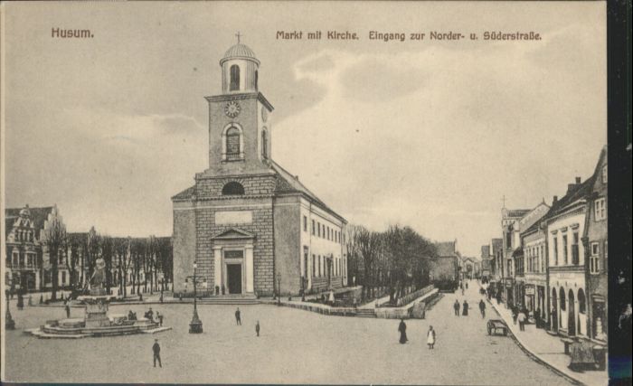 Husum Nordfriesland Husum Markt Kirche Norderstrasse Süders