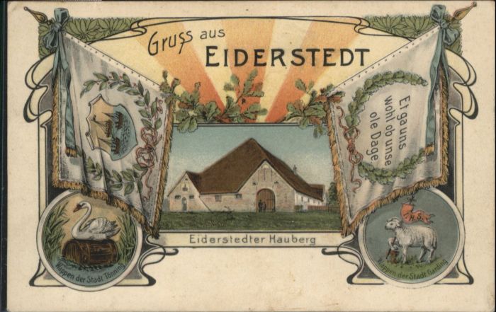 Eiderstedt Hauberg Wappen Schwan Schaf Garding Fah
