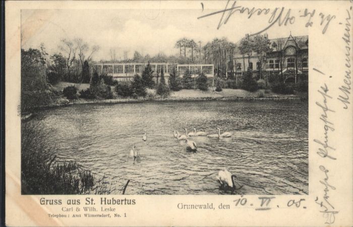 Grunewald Berlin St. Hubertus Schwan