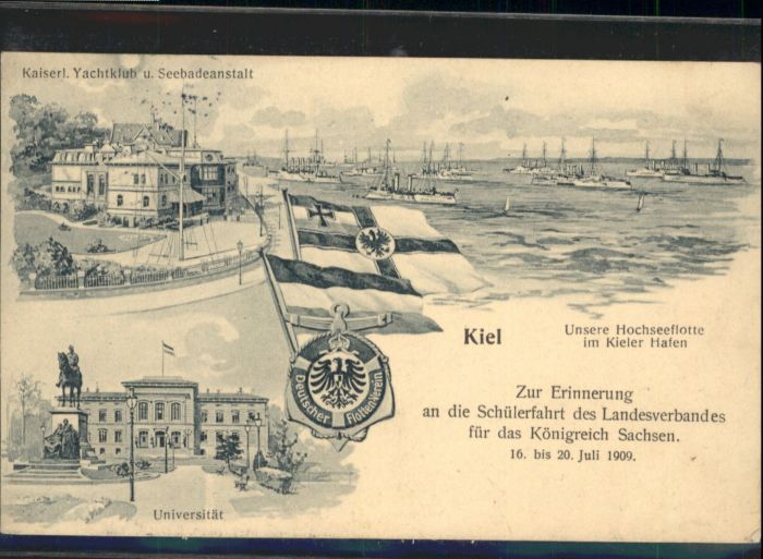 Kiel Yachtclub Badeanstalt Universität Fahne