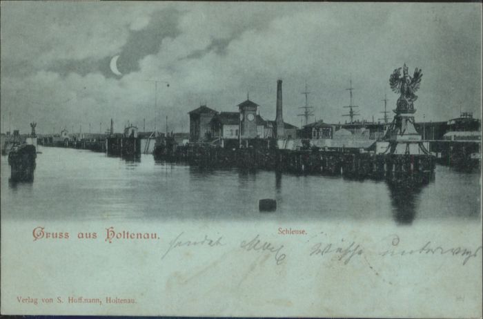 Holtenau Kiel Schleuse Mondscheinkarte