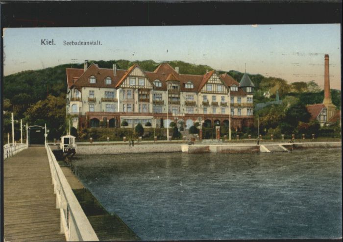 Kiel Seebadeanstalt Glanzkarte