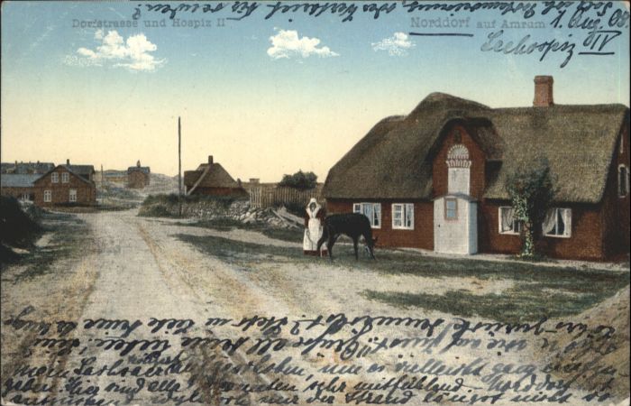 Norddorf Amrum Dorfstrasse Hospiz
