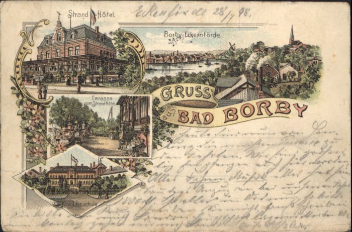 Borby Strandhotel Eckernförde Bauschule Litho