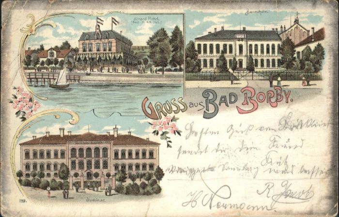 Borby Strandhotel Seminar Bauschule Litho