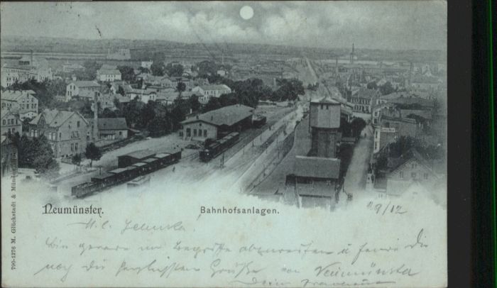 Neumuenster Schleswig-Holstein Neumünster Bahnhof Mondscheinkarte