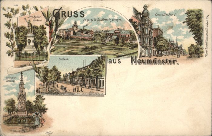 Neumuenster Schleswig-Holstein Neumünster Rathaus Denkmal Grossflecken