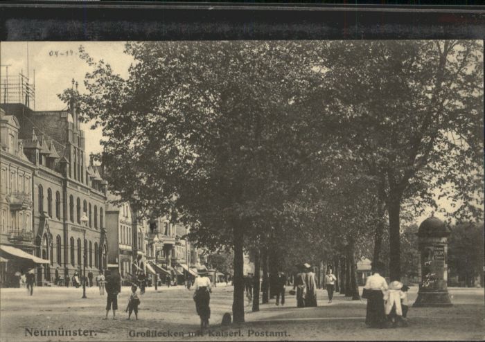 Neumuenster Schleswig-Holstein Neumünster Grossflecken Postamt Litfass