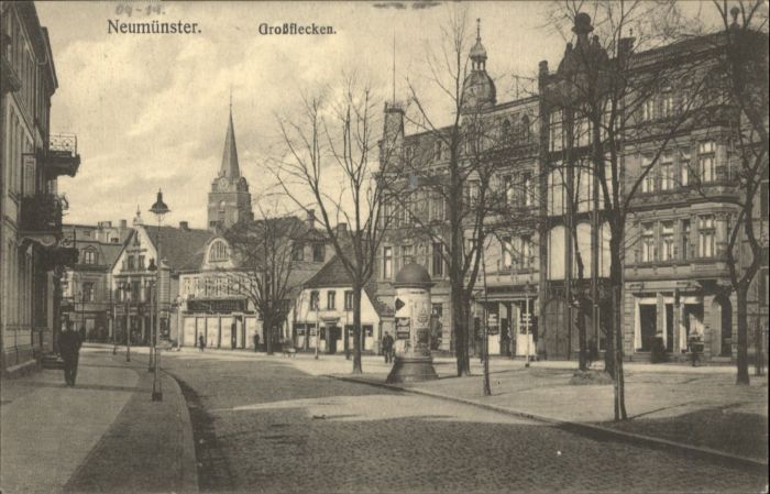 Neumuenster Schleswig-Holstein Neumünster Grossflecken Litfasssäule *