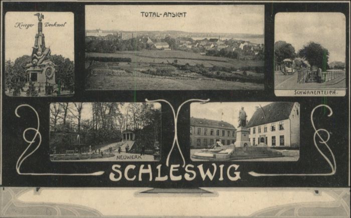 Schleswig Holstein Schleswig Kriegerdenkmal Neuwerk Schwan