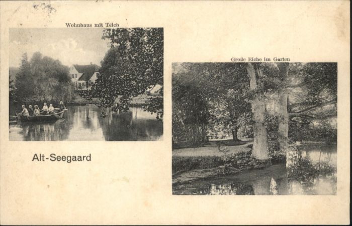 Husby Flensburg Alt-Seegaard Wohnhaus Teich Eiche