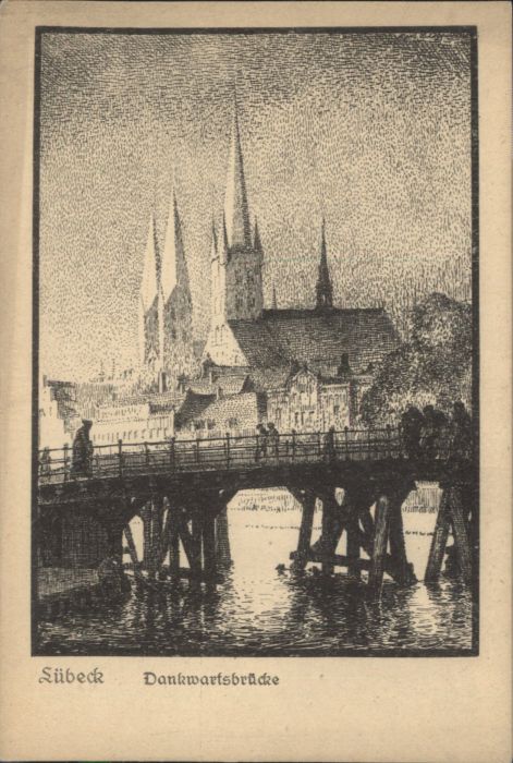 LueBECK  CITY ankwartsbruecke *