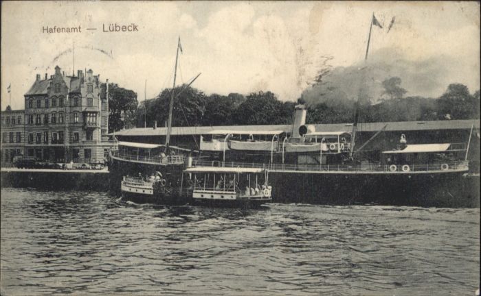 LueBECK  CITY afenamt Dampfer