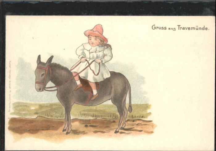 Travemuende Ostseebad Travemünde Kind Esel