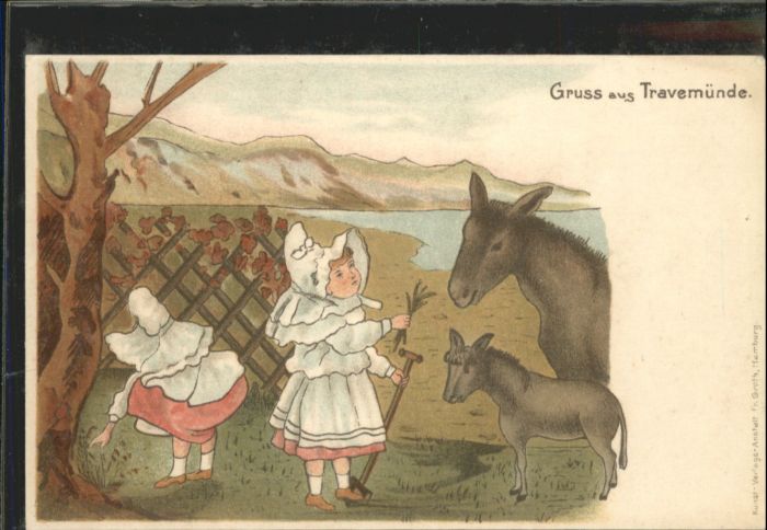 Travemuende Ostseebad Travemünde Kind Esel