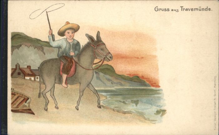 Travemuende Ostseebad Travemünde Kind Esel