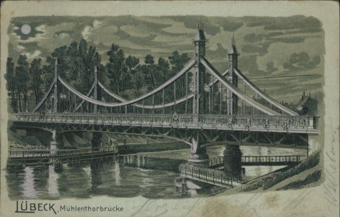 Luebeck ühlenthorbrücke Mondscheinkarte x