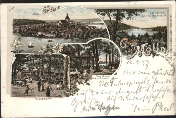 Moelln Lauenburg aldhalle Schmalsee Litho