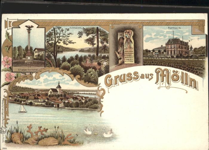 Moelln Lauenburg chmalsee Kurhaus Denkmal Litho