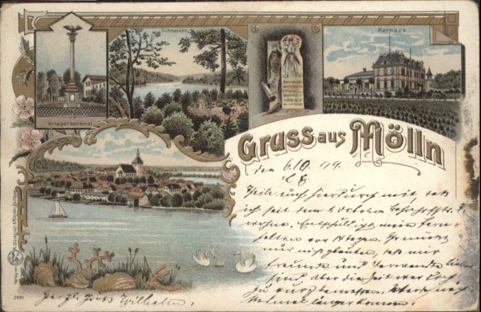 Moelln Lauenburg enkmal Schmalsee Kurhaus Litho