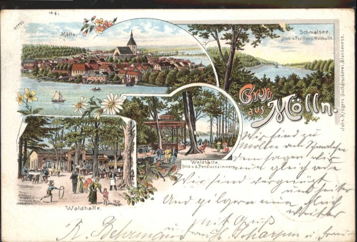 Moelln Lauenburg chmalsee Waldhalle Litho