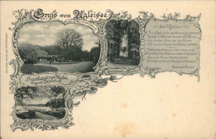 Eutin Ugleisee Gasthaus zum Uglei Gedicht Ema