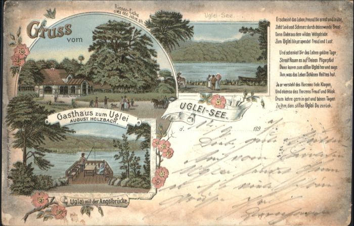 Malente-Gremsmuehlen gleisee Gasthaus zum Uglei Angelbrücke