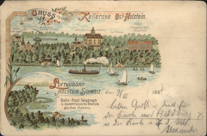 Malente-Gremsmuehlen ellersee Holsteinische Schweiz Litho