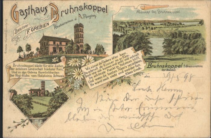 Bruhnskoppel Gremsmühlen Gasthaus Restaurant Pension