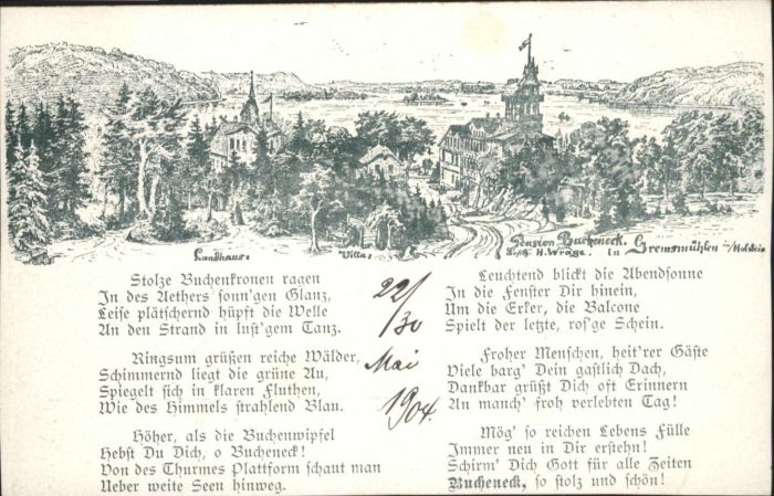 Malente-Gremsmuehlen ucheneck Pension Landhaus Gedicht