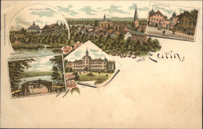 Eutin Hotel Schloss Uklei See Voss-Haus Litho